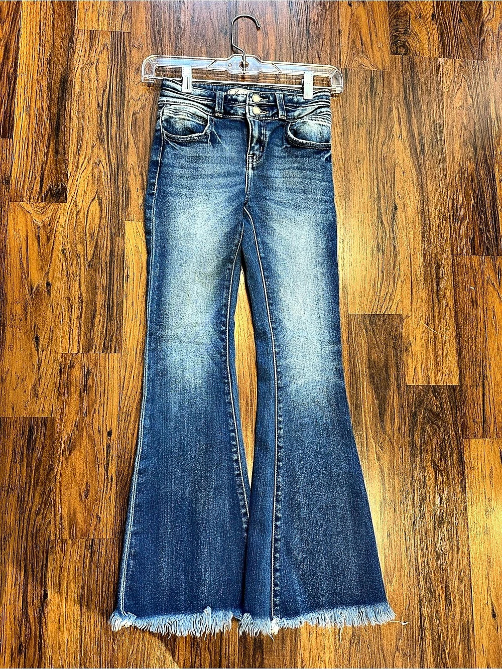 Kancan Signature Mid Rise Flare Jeans Flare Jeans in Blue Waist 10